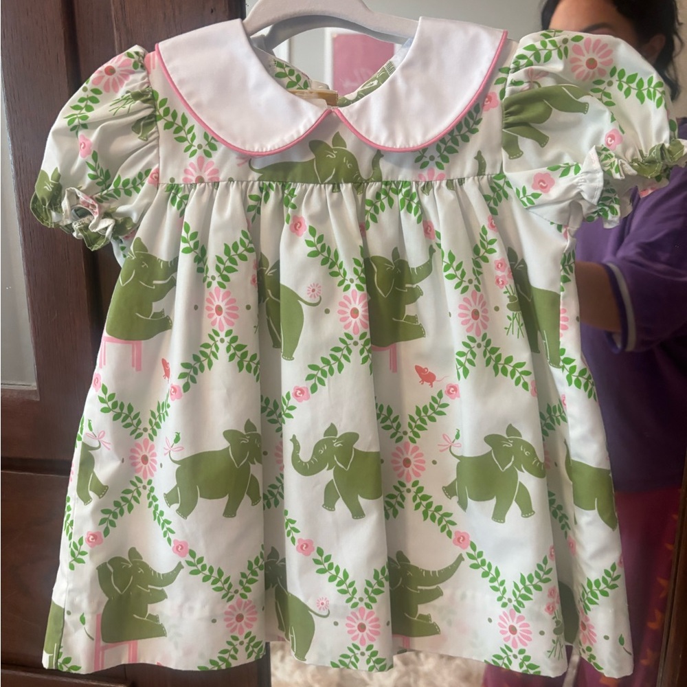 The Beaufort Bonnet Company elephant Baby Dress